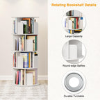 4 Tier Rotating Bookshelf 360 Display Spinning Bookcase