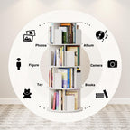 4 Tier Rotating Bookshelf 360 Display Spinning Bookcase