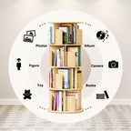 4 Tier Rotating Bookshelf 360 Display Spinning Bookcase