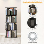 4 Tier Rotating Bookshelf 360 Display Spinning Bookcase