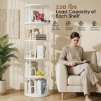 4 Tier Rotating Bookshelf Display Corner Book Shelf