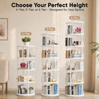 4 Tier Rotating Bookshelf Display Corner Book Shelf