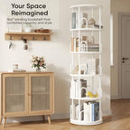 4 Tier Rotating Bookshelf Display Corner Book Shelf
