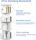 4 Tier Rotating Bookshelf Spinning Kids Floor Standing