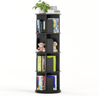 4-Tier Rotating Kids Bookshelf Wooden Small Corner