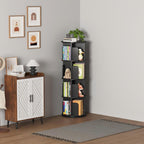 4-Tier Rotating Kids Bookshelf Wooden Small Corner