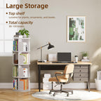 4-Tier Rotating Kids Bookshelf Wooden Small Corner