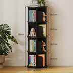 4-Tier Rotating Kids Bookshelf Wooden Small Corner