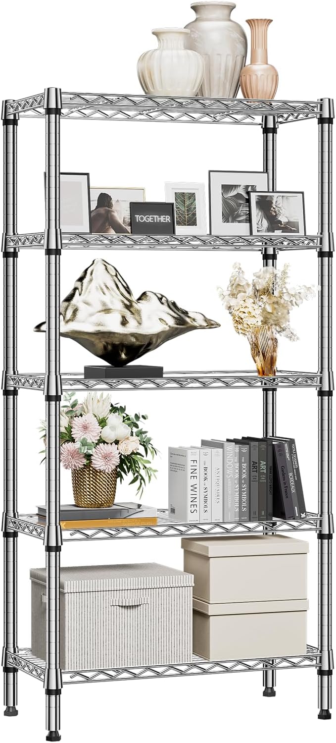 4 Tier Shelf Metal Storage Shelves Wire Rack
