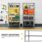 4 Tier Shelf Metal Storage Shelves Wire Rack
