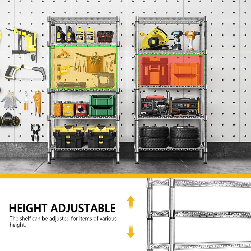 4 Tier Shelf Metal Storage Shelves Wire Rack
