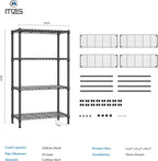 4 Tier Shelf Metal Storage Shelves Wire Rack