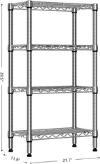 4 Tier Shelf Metal Storage Shelves Wire Rack