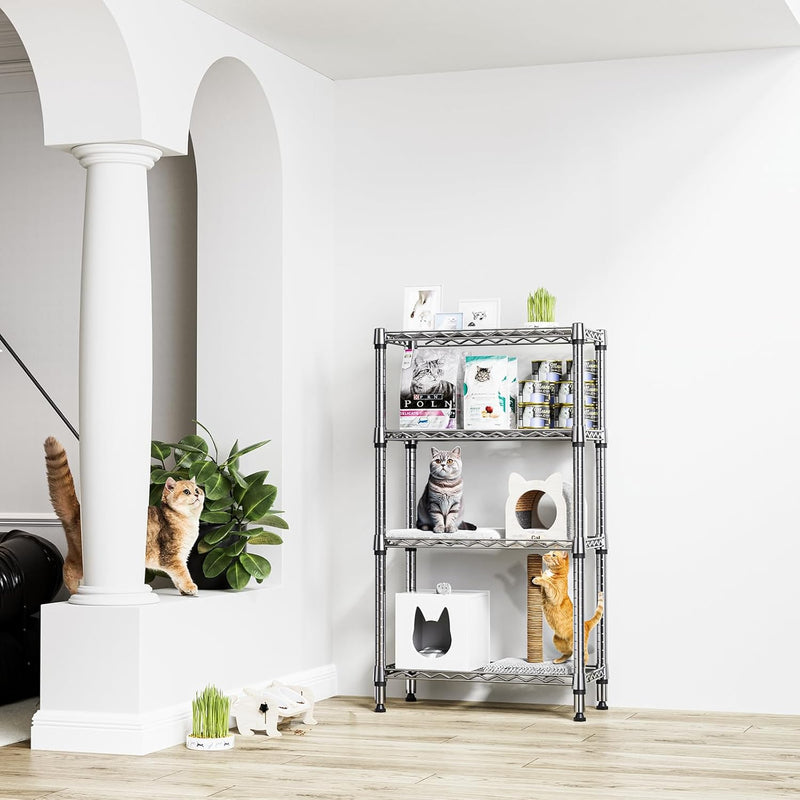 4 Tier Shelf Metal Storage Shelves Wire Rack