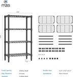 4 Tier Shelf Metal Storage Shelves Wire Rack