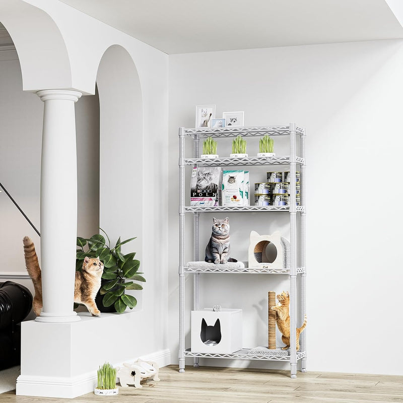 4 Tier Shelf Metal Storage Shelves Wire Rack