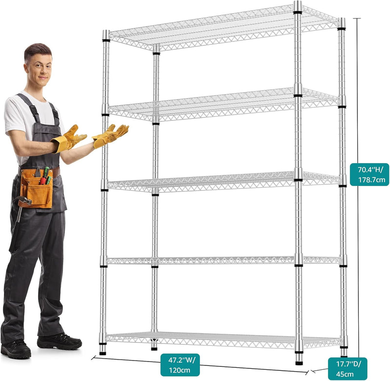 4 Tier Shelf Metal Storage Shelves Wire Rack