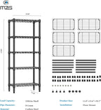 4 Tier Shelf Metal Storage Shelves Wire Rack