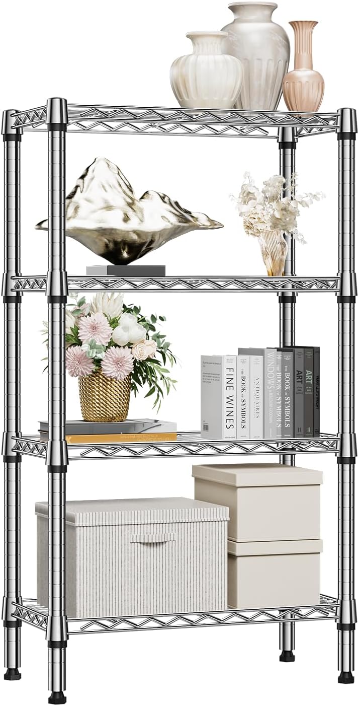 4 Tier Shelf Metal Storage Shelves Wire Rack