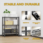 4 Tier Shelf Metal Storage Shelves Wire Rack