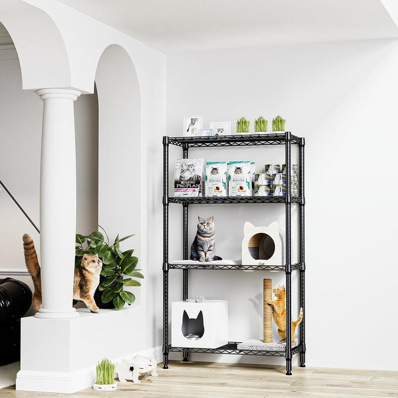 4 Tier Shelf Metal Storage Shelves Wire Rack