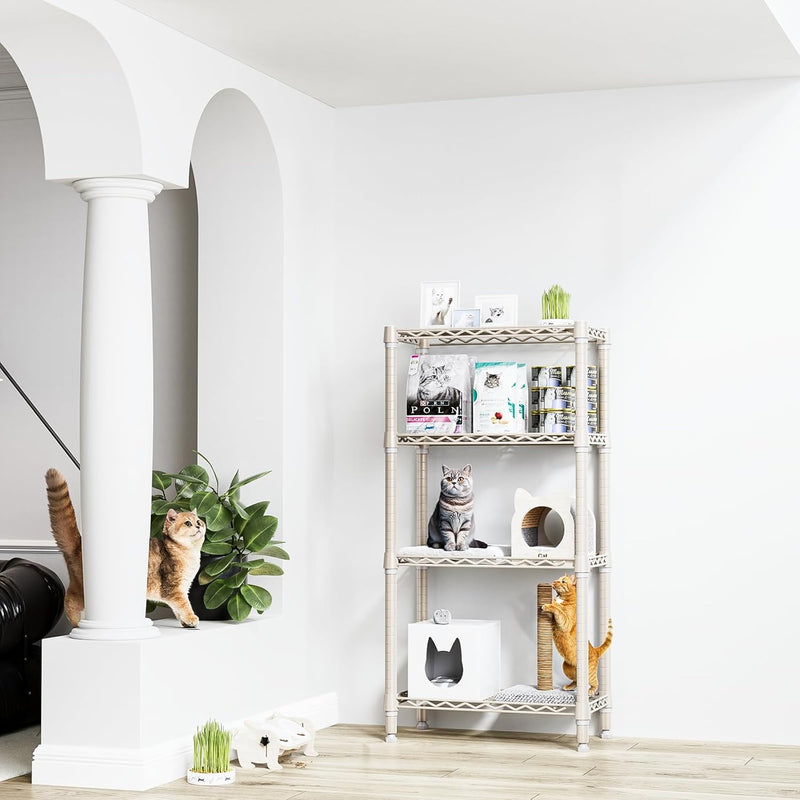 4 Tier Shelf Metal Storage Shelves Wire Rack