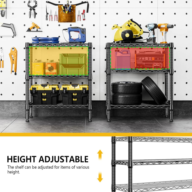 4 Tier Shelf Metal Storage Shelves Wire Rack