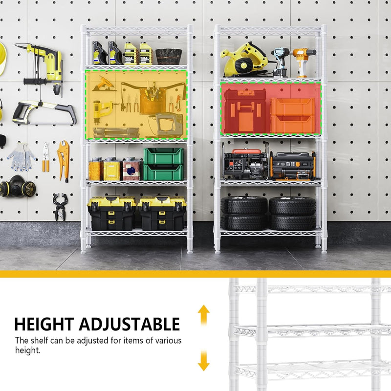 4 Tier Shelf Metal Storage Shelves Wire Rack