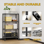 4 Tier Shelf Metal Storage Shelves Wire Rack