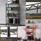 4 Tier Shelf Metal Storage Shelves Wire Rack
