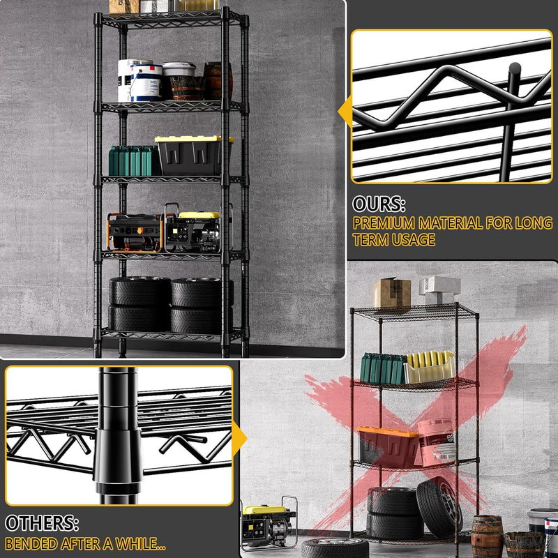 4 Tier Shelf Metal Storage Shelves Wire Rack