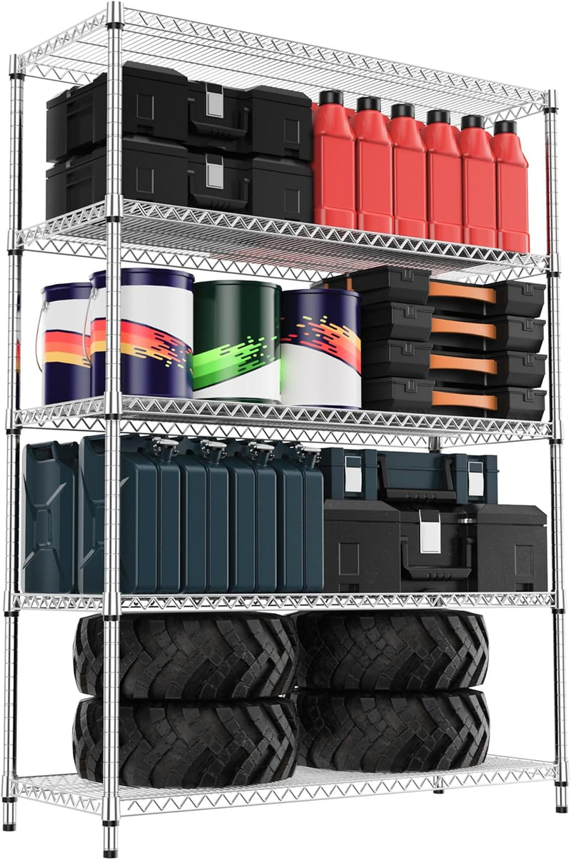 4 Tier Shelf Metal Storage Shelves Wire Rack