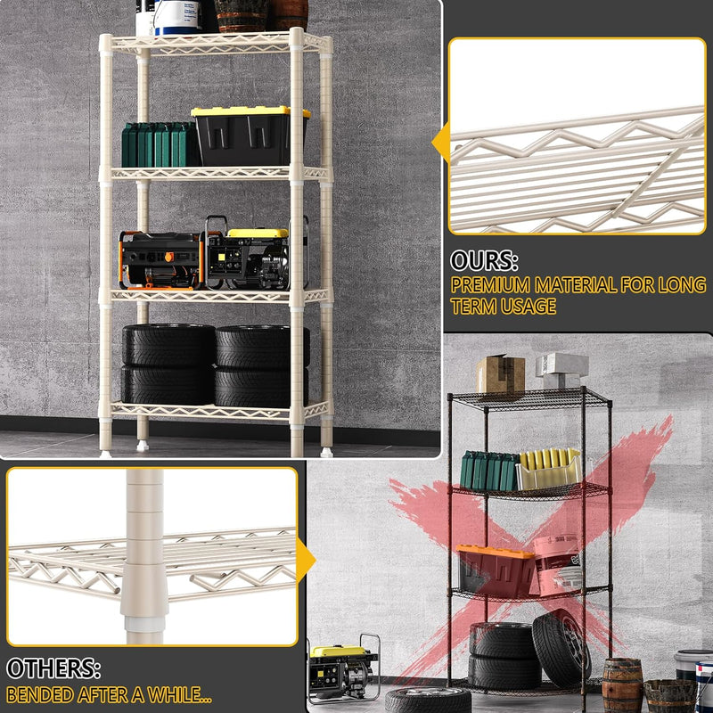 4 Tier Shelf Metal Storage Shelves Wire Rack