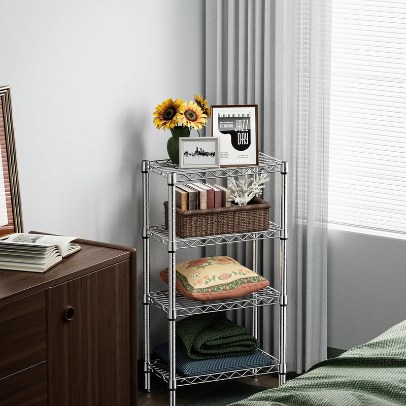 4 Tier Shelf Metal Storage Shelves Wire Rack