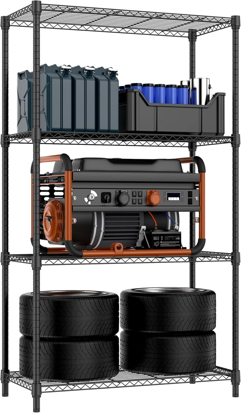 4 Tier Shelf Metal Storage Shelves Wire Rack