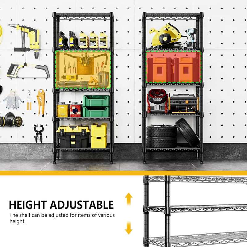 4 Tier Shelf Metal Storage Shelves Wire Rack