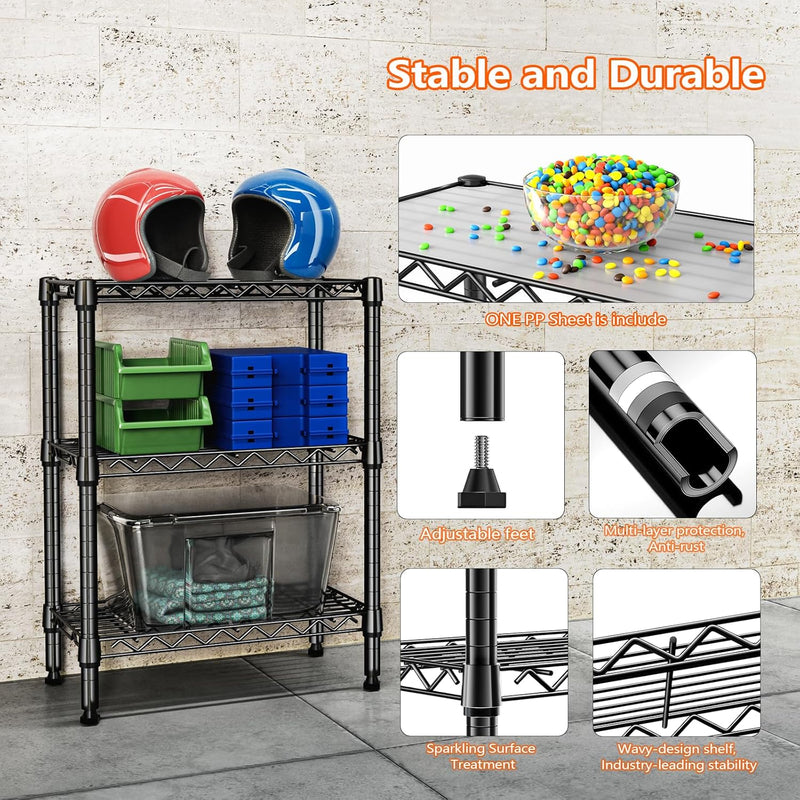 4 Tier Shelf Metal Storage Shelves Wire Rack