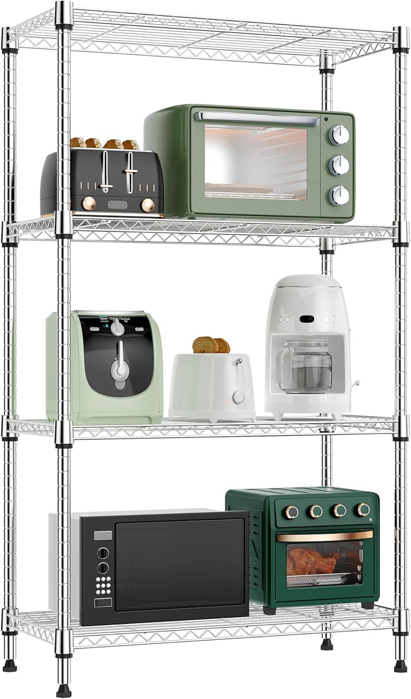 4 Tier Shelf Metal Storage Shelves Wire Rack