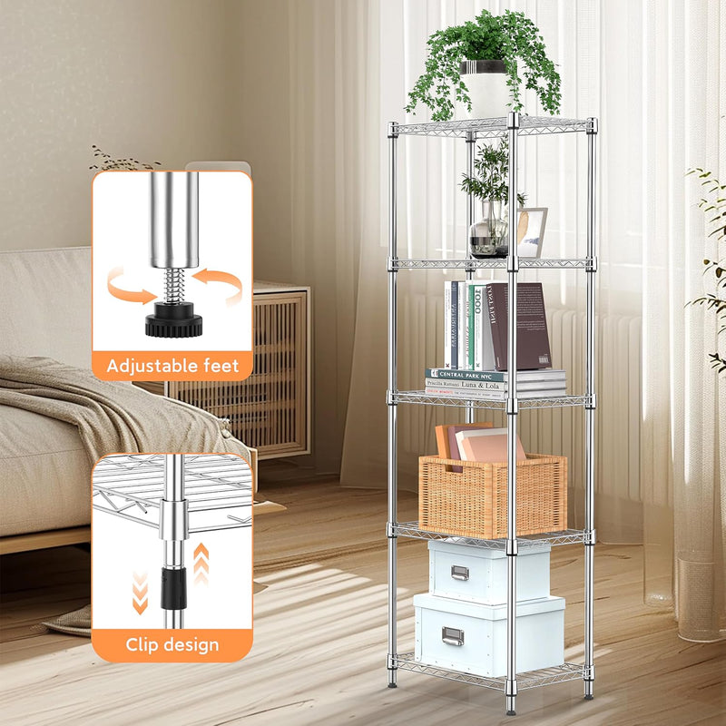 4 Tier Shelf Metal Storage Shelves Wire Rack
