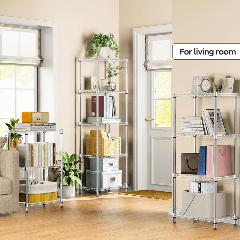 4 Tier Shelf Metal Storage Shelves Wire Rack