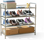 4-Tier Stainless Steel Shoe Rack