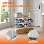 4-Tier Stainless Steel Shoe Rack