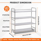 4-Tier Stainless Steel Shoe Rack