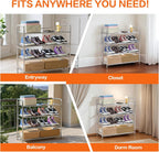 4-Tier Stainless Steel Shoe Rack