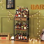 4-Tier Wine Rack with Wheels Bar Cart