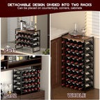 40 Bottle Wine Rack Freestanding Floor 8-Tier Storage