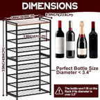 40 Bottle Wine Rack Freestanding Floor 8-Tier Storage