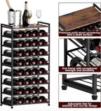 40 Bottle Wine Rack Freestanding Floor 8-Tier Storage