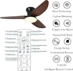 40" Ceiling Fans with Lights and Remote 6