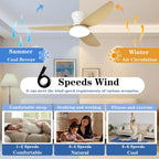 40" Ceiling Fans with Lights and Remote 6